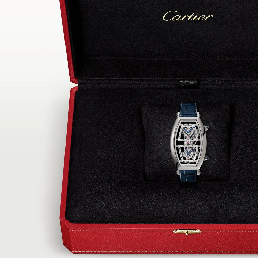 Đồng Hồ Cartier Tonneau Watch Nam Xanh Xám